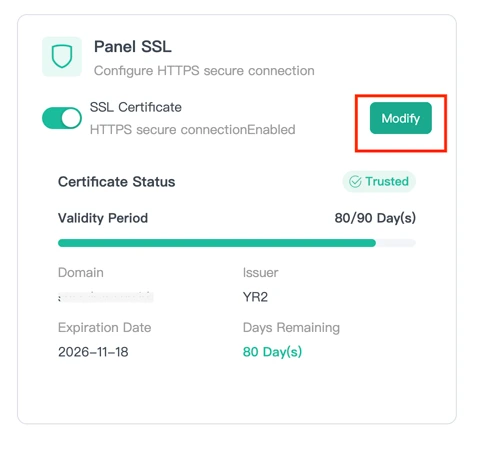 Install SSL certificate