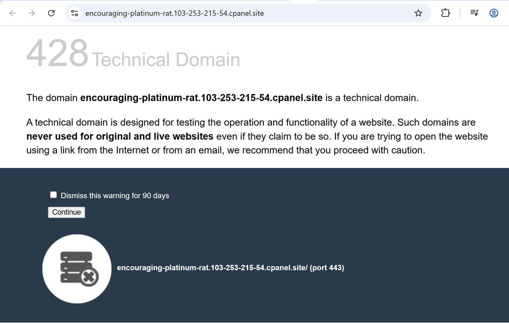 warning technical domain