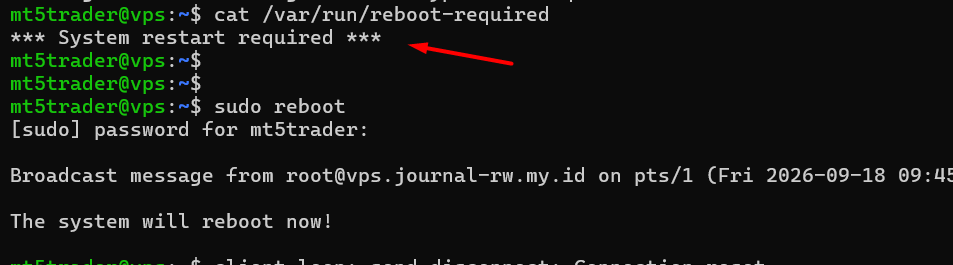vps memerlukan reboot