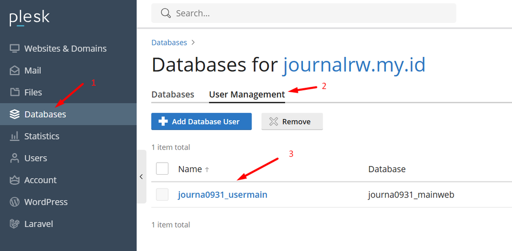 menu databases